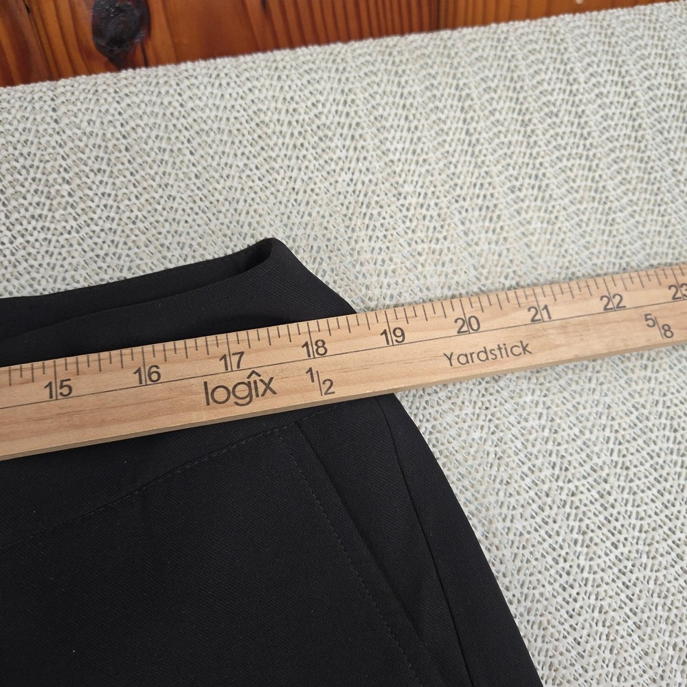 Calvin Klein Pants Womens 14 Black Wide Leg Dress Trousers D-Ring Waist Work - Picture 4 of 10